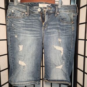 Torrid Blue Bermuda Denim Shorts